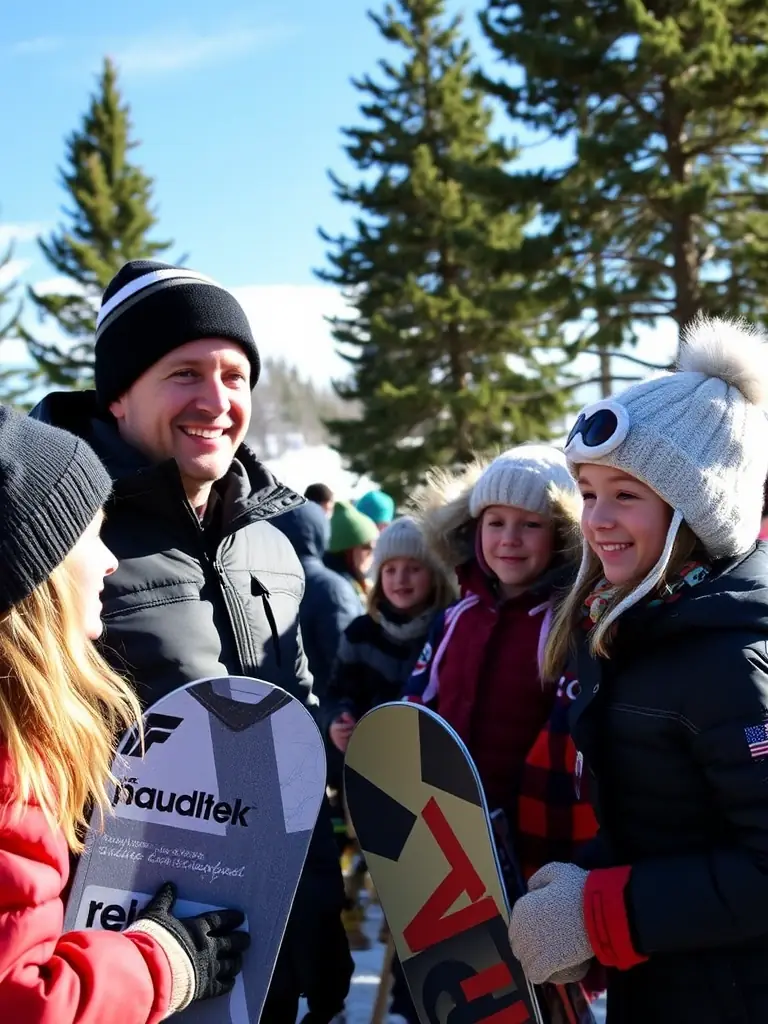 A picture of Sébastien Konijnenberg interacting with young fans at a community event, demonstrating his engagement and the club's outreach efforts.