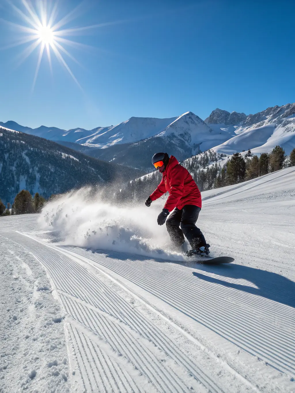A high-action shot of Sébastien Konijnenberg training at a snowboarding camp, showcasing his dedication and skill development.